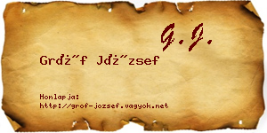 Gróf József névjegykártya